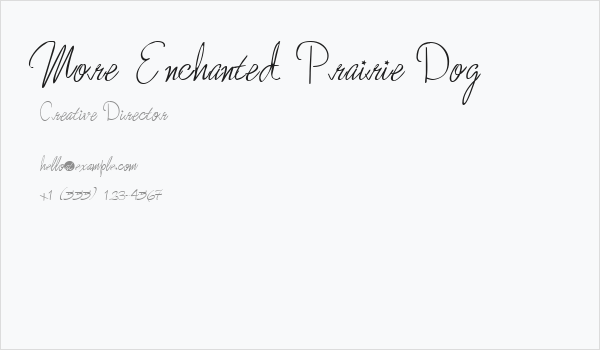 More Enchanted Prairie Dog Business Card