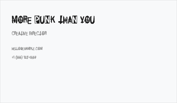 More Punk Than You Business Card