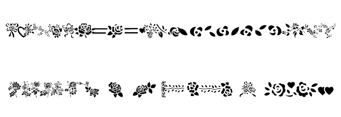 More Roses! Font LOWERCASE