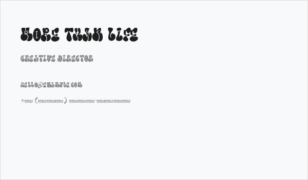 More Than Life Business Card