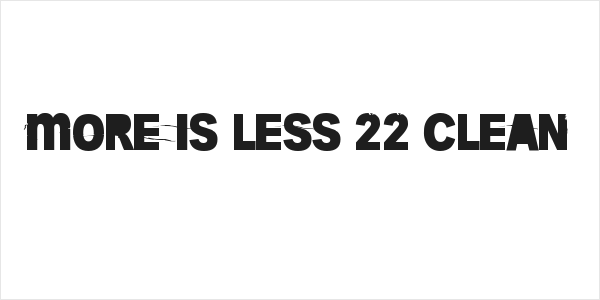 More is less 22 Clean Logo