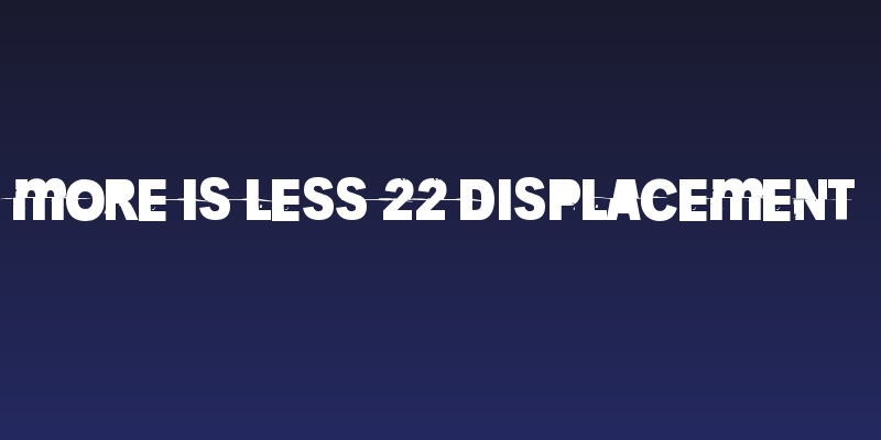 More is less 22 Displacement Social Header