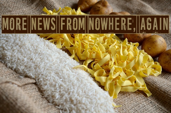 More news from nowhere, again Font examples