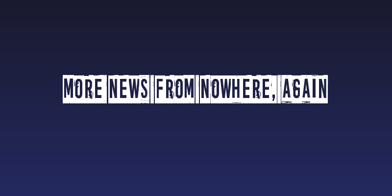 More news from nowhere, again Social Header
