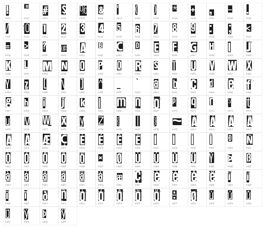 More than 50.000 Character Map