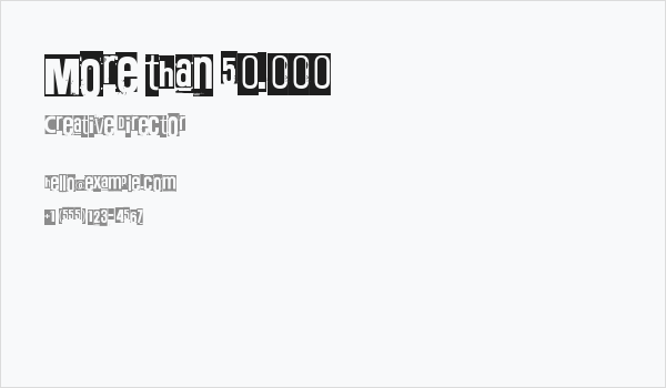 More than 50.000 Business Card