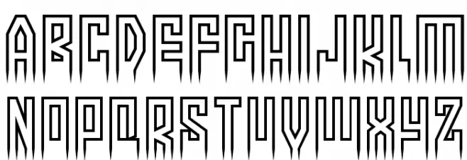More than human フォント 大文字