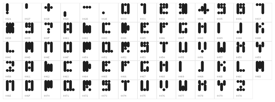 More4 Logo Character Map