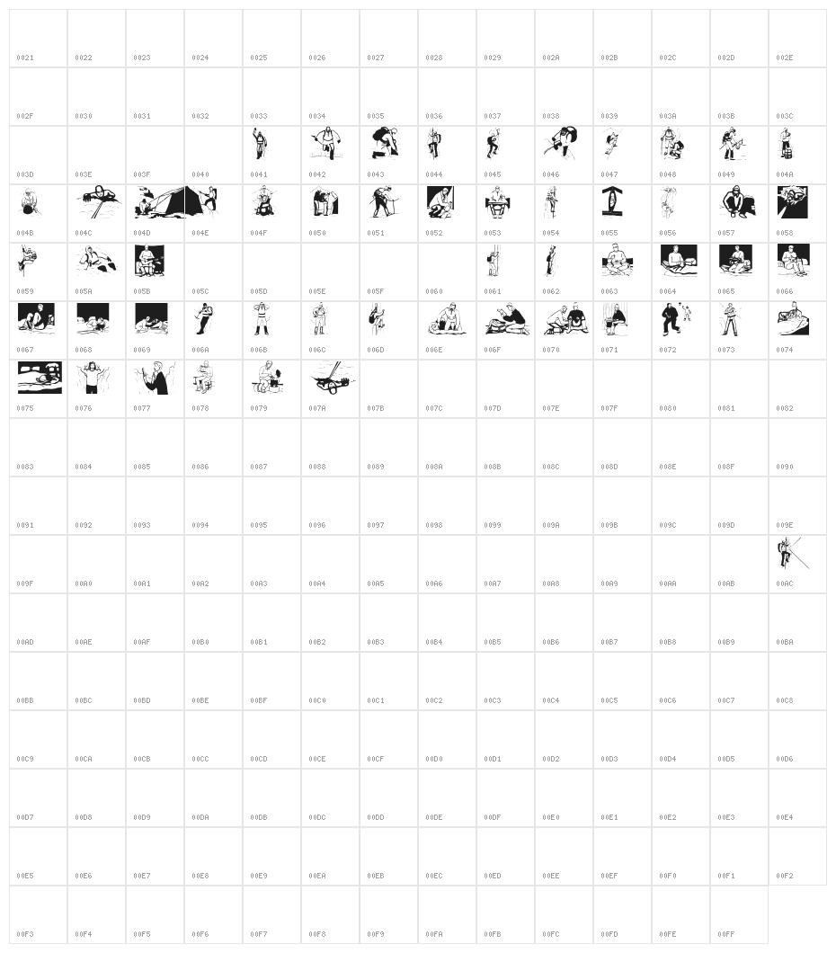 MoreClimbing Character Map