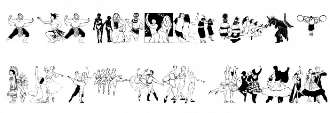 MoreDancing خط أحرف صغيرة