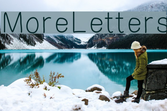 MoreLetters Font examples