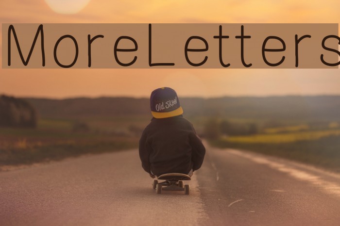 MoreLetters Font examples