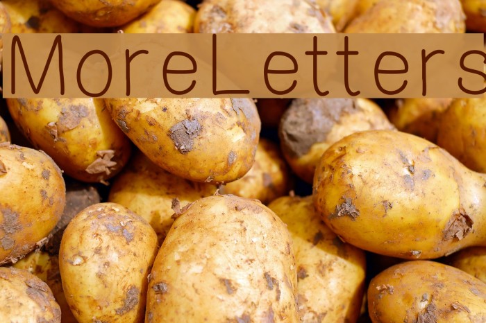 MoreLetters Font examples