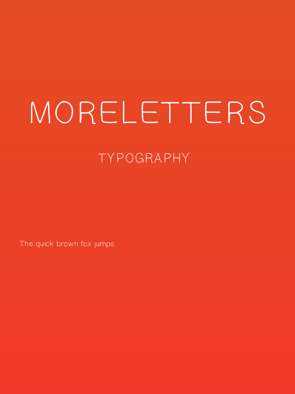 MoreLetters Poster