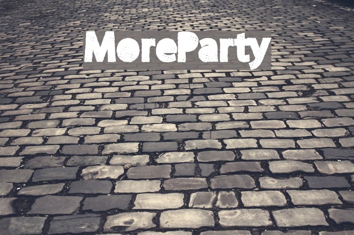MoreParty Font examples
