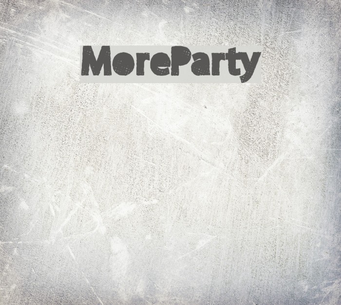 MoreParty Font examples