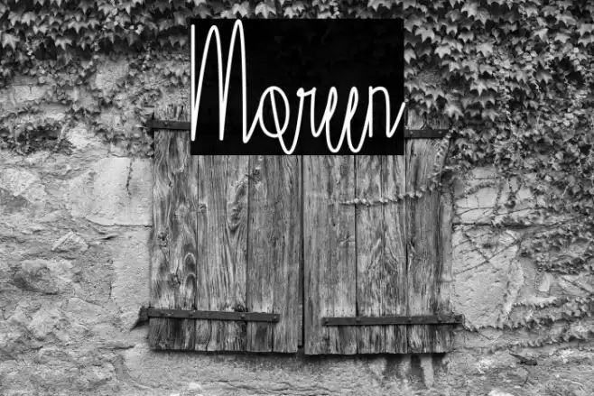 Moreen Font examples