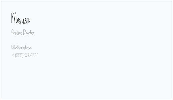 Moreen Business Card