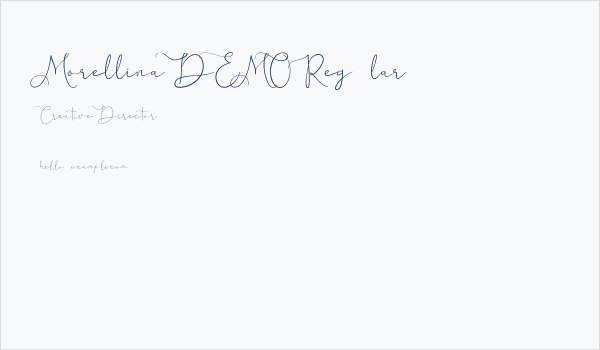 Morellina DEMO Regular Business Card