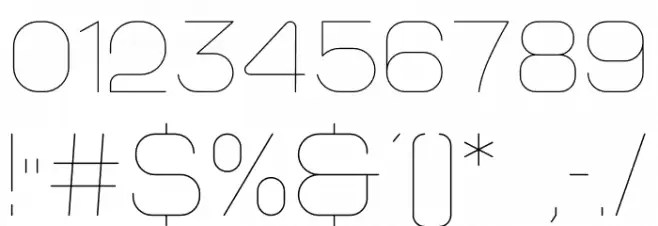 Morena ExtraLight Font OTHER CHARS