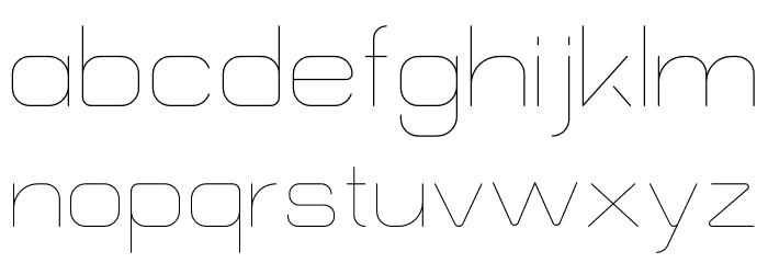Morena ExtraLight Font LOWERCASE