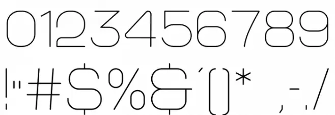 Morena Light Font OTHER CHARS