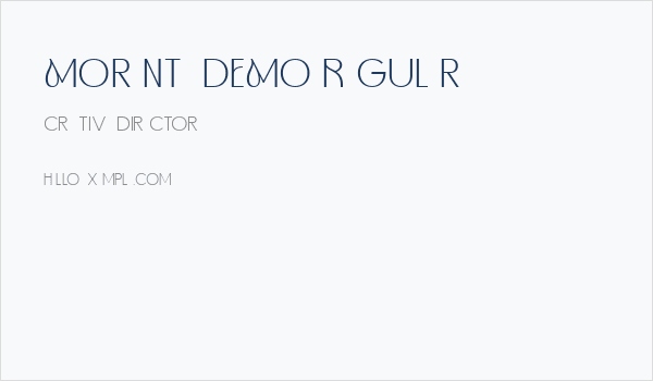 Morenta DEMO Regular Business Card