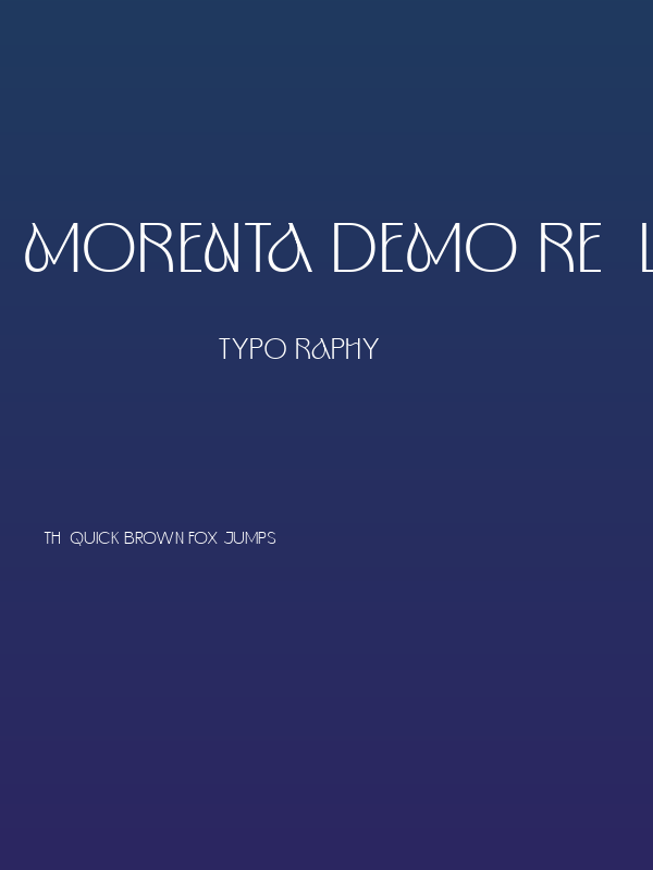 Morenta DEMO Regular Poster