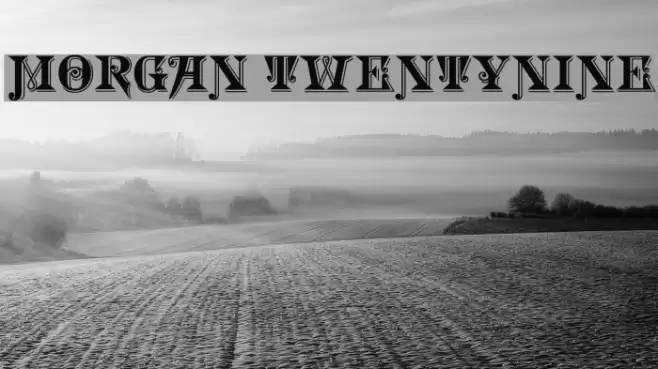 Morgan TwentyNine Schriftart examples