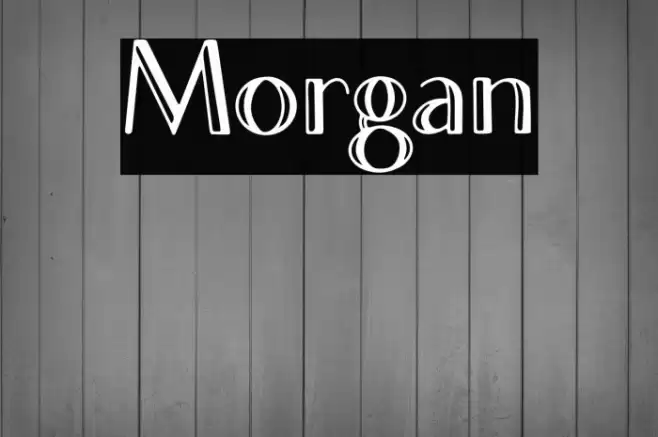Morgan Font examples