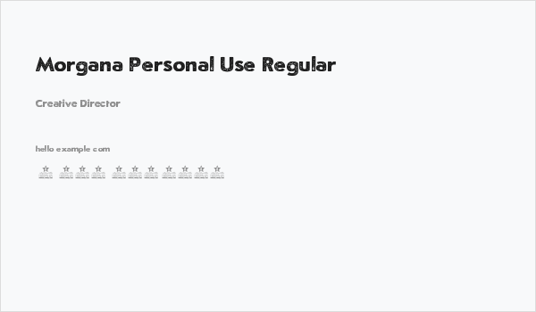 Morgana Personal Use Regular Business Card