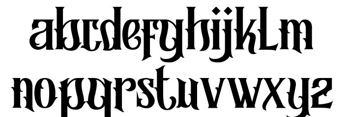 Morgana Regular Font LOWERCASE