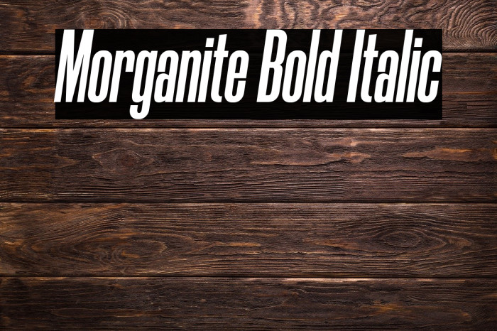Morganite Bold Italic Font examples
