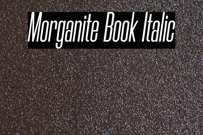 Morganite Book Italic Example 1