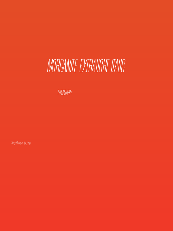 Morganite ExtraLight Italic Poster