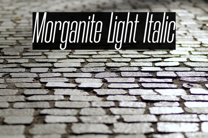 Morganite Light Italic Font examples