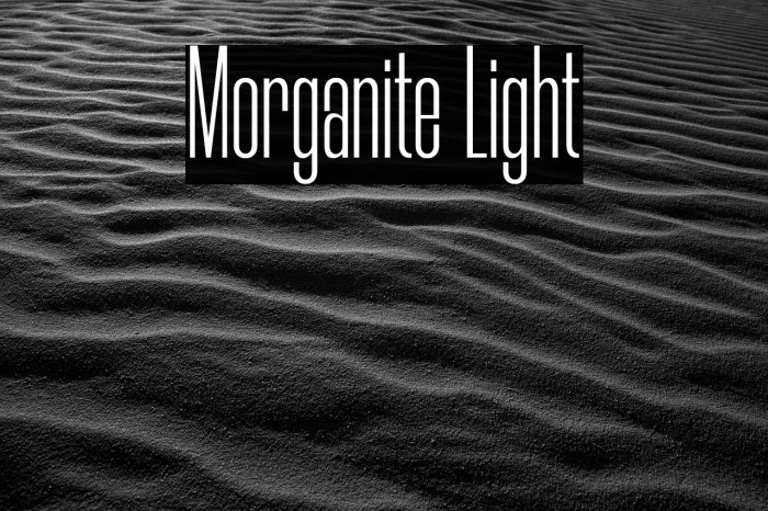 Morganite Light Font examples