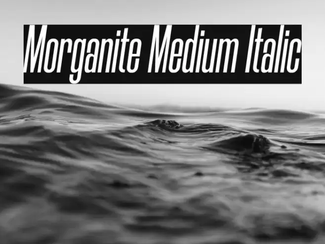 Morganite Medium Italic Font examples
