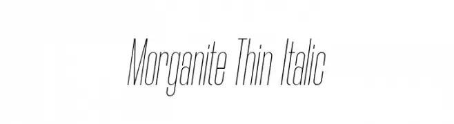 Morganite Thin Italic  font caratteri gratis