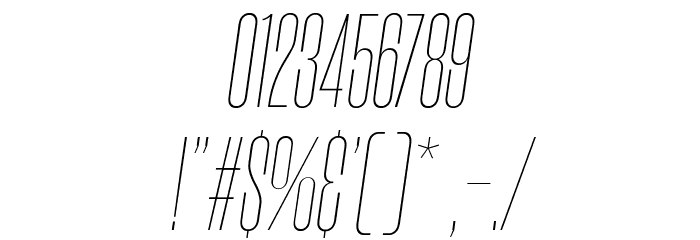 Morganite Thin Italic Font OTHER CHARS