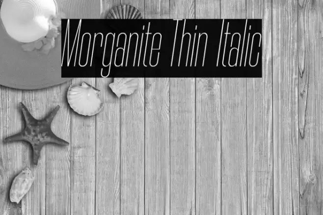 Morganite Thin Italic Schriftart examples