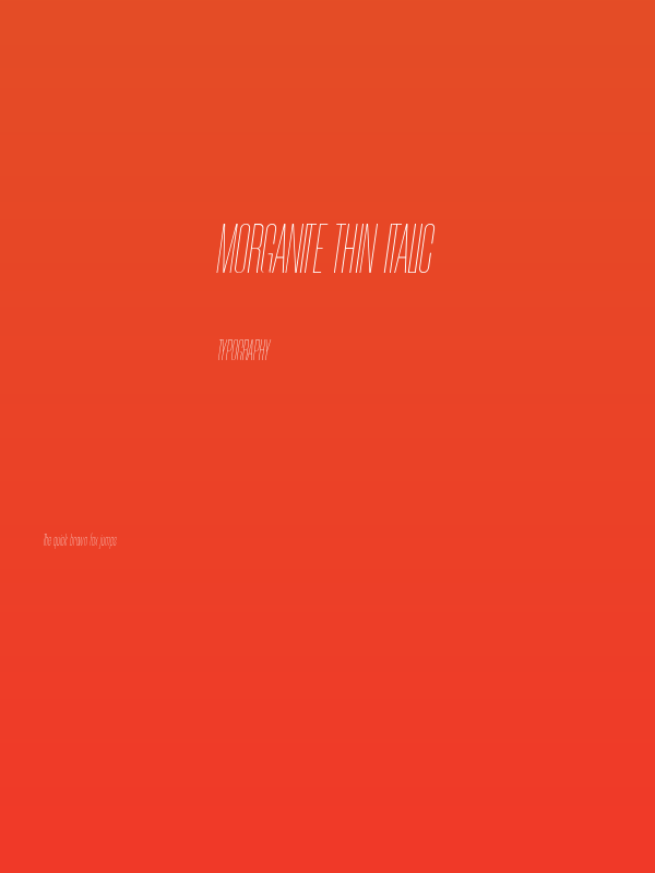 Morganite Thin Italic Poster