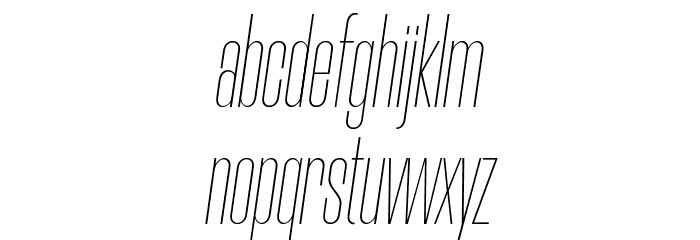 Morganite Thin Italic Font LOWERCASE