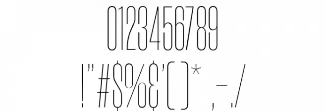 Morganite Thin Font OTHER CHARS