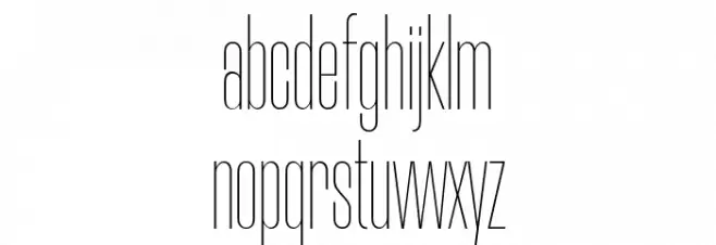 Morganite Thin Font LOWERCASE