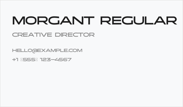 Morgant Regular Business Card