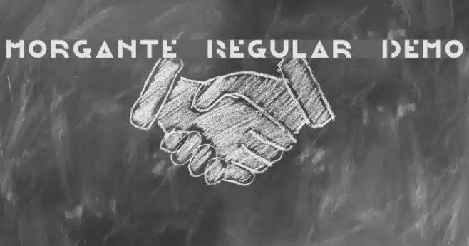 Morgante Regular Demo Font examples