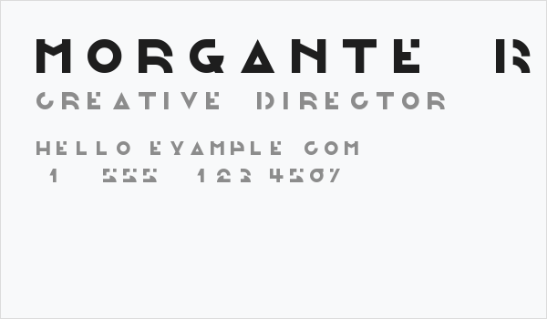 Morgante Regular Business Card