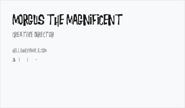 Morgus the Magnificent Business Card