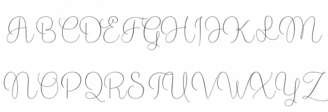 Morica Script PERSONAL USE Regular Fuentes MAYÚSCULAS